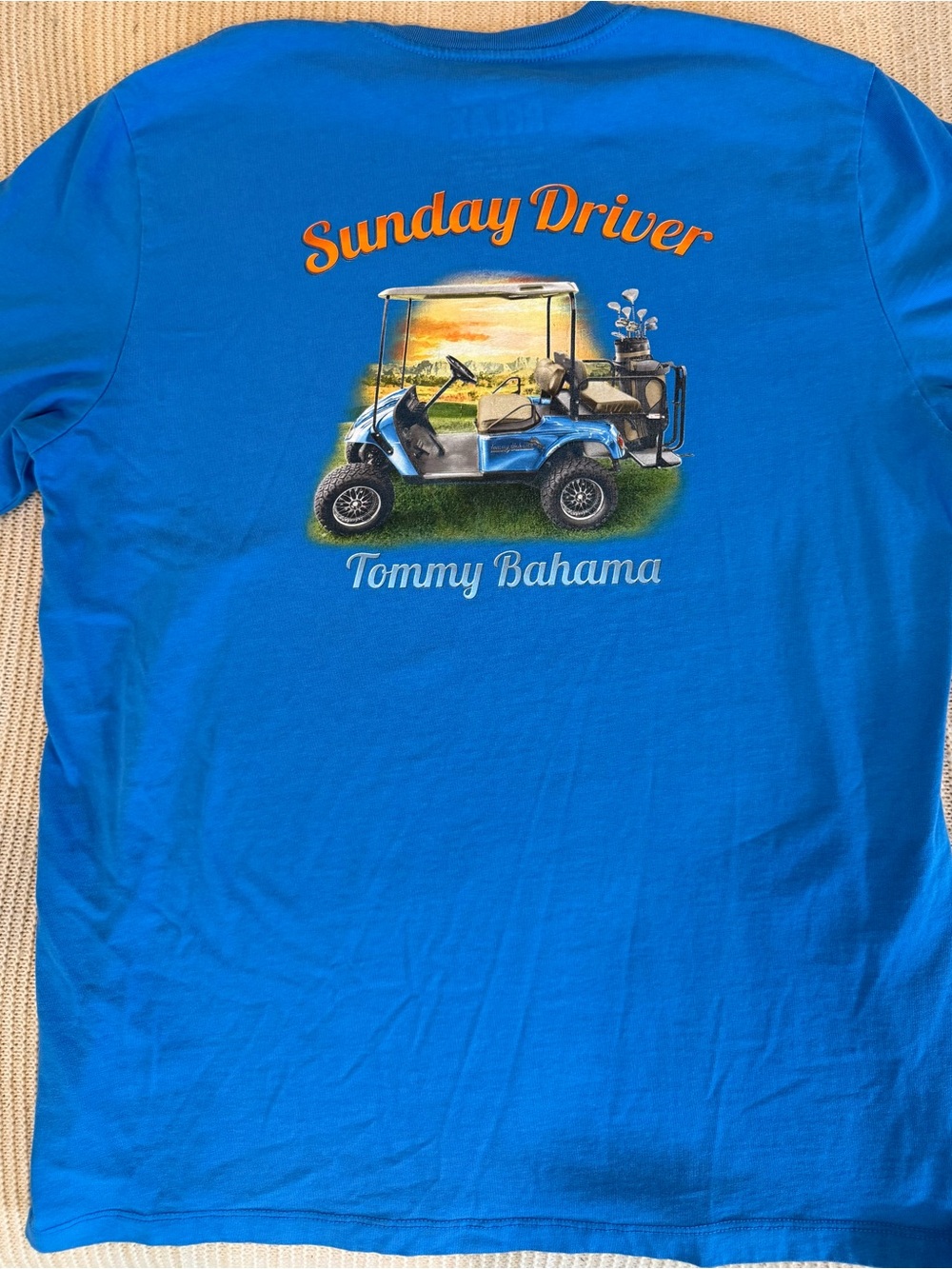 Tommy Bahama Men’s Royal Blue 'Sunday Driver' Golf Cart Graphic Tee